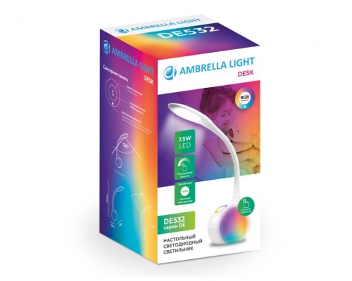 Светодиодная настольная лампа с RGB подсветкой Ambrella light Desk DE532