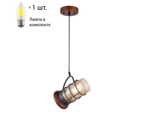 Подвесной светильник с лампочкой Velante 561-706-01+Lamps E27 Свеча