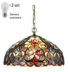 Подвесной светильник с лампочками Velante Тиффани 825-806-02+Lamps E27 P45