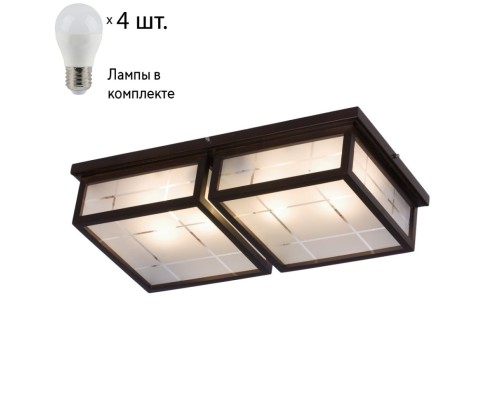 Потолочный светильник с лампочками Velante 548-727-04+Lamps E27 P45