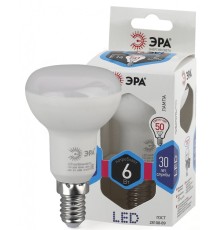 LED R50-6W-840-E14 ЭРА (диод, рефлектор, 6Вт, нейтр, E14) (10/100/3600)