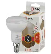 LED R50-6W-827-E14 ЭРА (диод, рефлектор, 6Вт, тепл, E14) (10/100/2800)