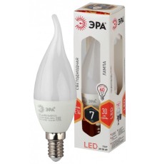 LED BXS-7W-827-E14 ЭРА (диод, свеча на ветру, 7Вт, тепл, E14) (10/100/2800)