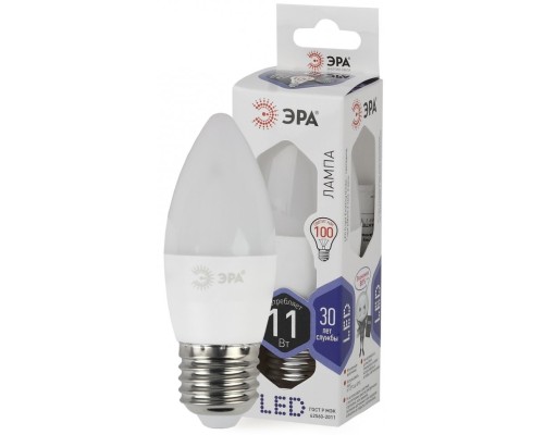 LED B35-11W-860-E27 ЭРА (диод, свеча, 11Вт, хол, E27) (10/100/3500) LED B35-11W-860-E27 ЭРА (диод, свеча, 11Вт, хол, E27) (10/100/3500)
