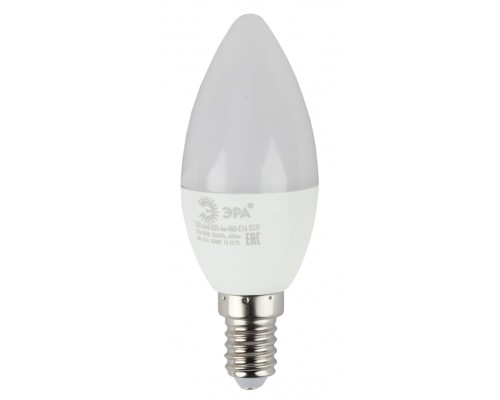 Светодиодная лампа E14 6W 4000К (белый) Эра ECO ECO LED B35-6W-840-E14 (Б0020619)