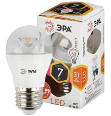Лампа светодиодная ЭРА E27 7W 2700K прозрачная LED P45-7W-827-E27-Clear Б0017243
