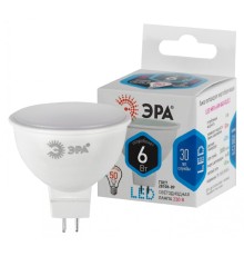 LED MR16-6W-840-GU5.3 ЭРА (диод, софит, 6Вт, нейтр, GU5.3), (10/100/4000)