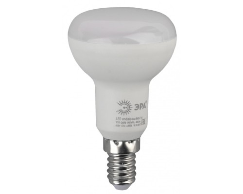 Лампа светодиодная ЭРА E14 6W 6000K матовая LED R50-6W-860-E14 Б0048023