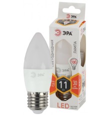 LED B35-11W-827-E27 ЭРА (диод, свеча, 11Вт, тепл, E27) (10/100/3500)