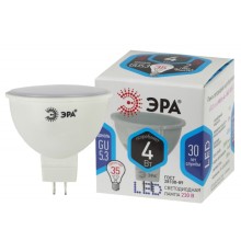 LED MR16-4W-840-GU5.3 ЭРА (диод, софит, 4Вт, нейтр, GU5.3), (10/100/4000)