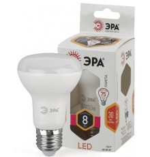 LED R63-8W-827-E27 ЭРА (диод, рефлектор, 8Вт, тепл, E27) (10/100/1200)