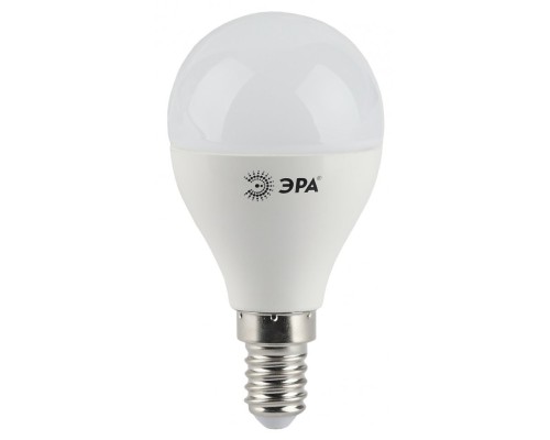 LED P45-9W-840-E14 ЭРА (диод, шар, 9Вт, нейтр, E14) (10/100/3000)