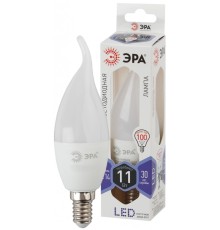 LED BXS-11W-860-E14 ЭРА (диод, свеча на ветру, 11Вт, хол, E14) (10/100/2800)