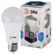 LED A60-15W-840-E27 ЭРА (диод, груша, 15Вт, нейтр, E27), (10/100/1200)