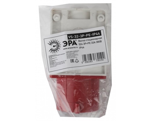 Вилка стационарная 524 3Р+РЕ 32А 380В IP44 Эра Б0032859