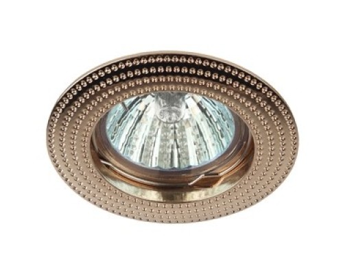 KL55 GD Светильник ЭРА литой  MR16,12V/220V, 50W золото (100/2100)