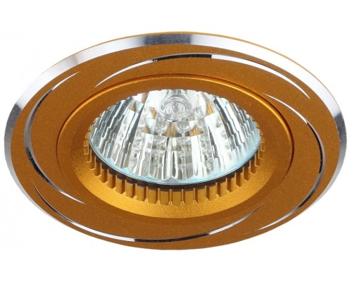 KL34 AL/GD Светильник ЭРА алюминиевый MR16,12V/220V, 50W золото/хром (50/2250)