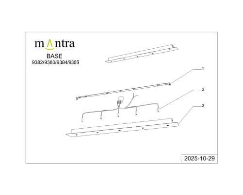 9384 Основание потолочное 5L MODULAR LIGHT FLORONES MANTRA