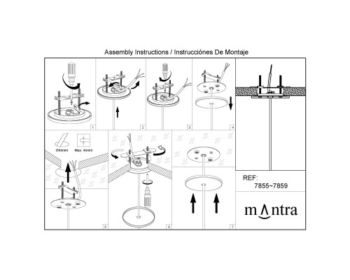 7855 Основание потолочное утопленное FLORON MANTRA