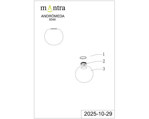 9346 Плафон ANDROMEDA MANTRA