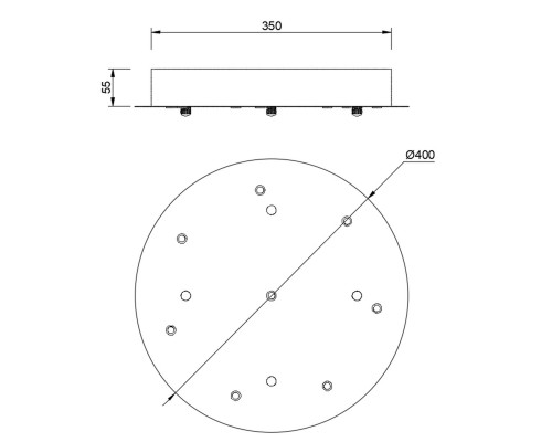 9366 Основание потолочное 8L MODULAR LIGHT FLORONES MANTRA