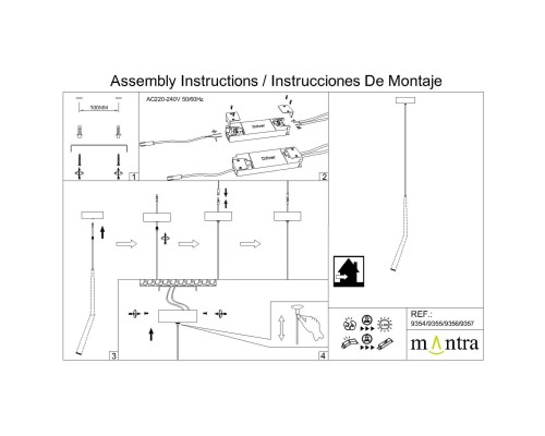 9354 Основание потолочное 1L MODULAR LIGHT FLORONES MANTRA