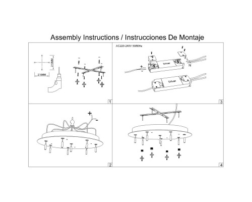 9366 Основание потолочное 8L MODULAR LIGHT FLORONES MANTRA