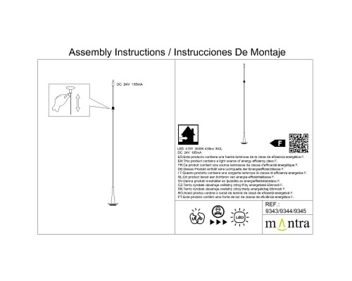 9345 Подвес светодиодный без плафона и основания ANDROMEDA MANTRA