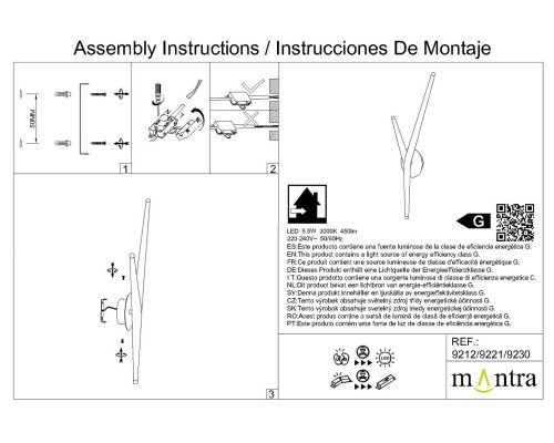 9230 Настенный светильник ARRECIFE MANTRA