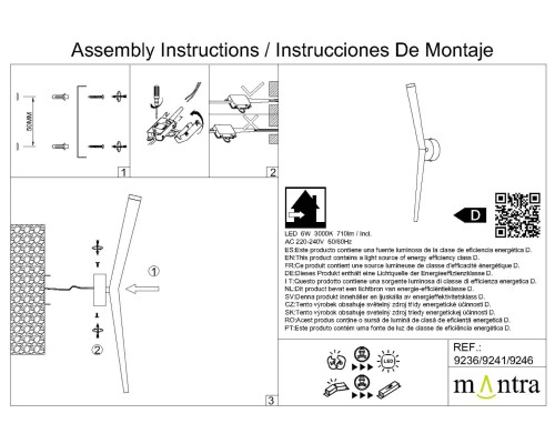 9241 Настенный светильник BOOMERANG MANTRA