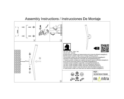 9246 Настенный светильник BOOMERANG MANTRA