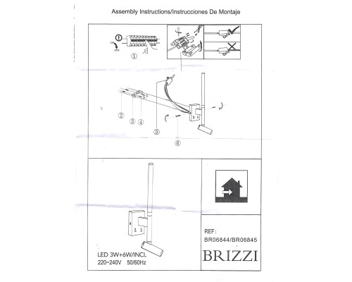 BR06844 Настенный светильник DAROCA BRIZZI
