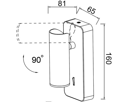8873 Настенный светильник NOTTE MANTRA