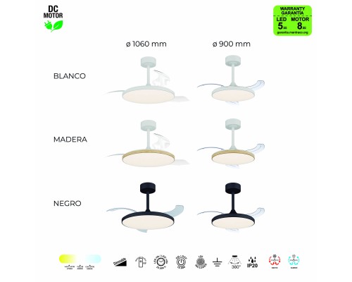 9056 Люстра-вентилятор SLIM FAN mini MANTRA