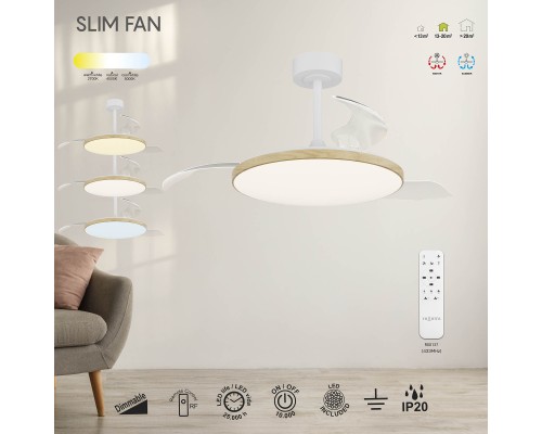 9007 Люстра-вентилятор SLIM FAN MANTRA