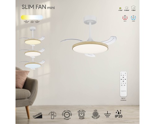 9009 Люстра-вентилятор SLIM FAN mini MANTRA