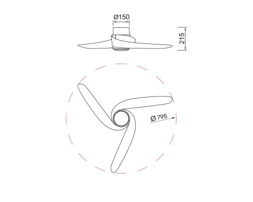 9061 Люстра потолочная-вентилятор GROENLAND XS MANTRA