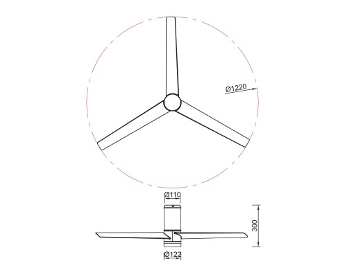 9062 Люстра потолочная-вентилятор UP DOWN MANTRA