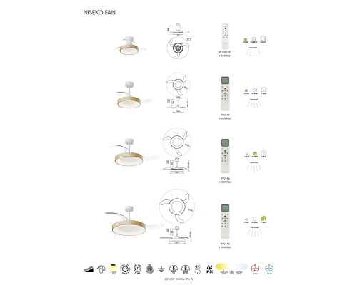 9063 Люстра-вентилятор NISEKO FAN M MANTRA