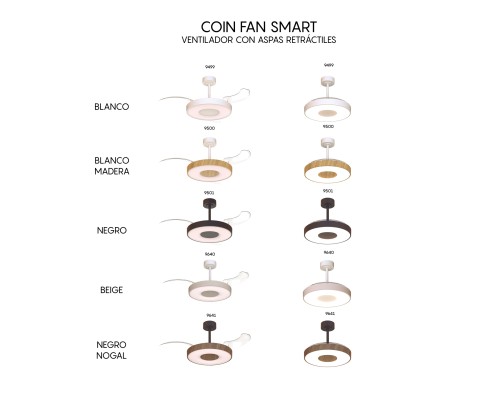 9641 Люстра потолочная-вентилятор COIN FAN SMART MANTRA