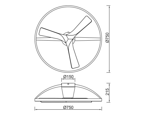 9043 Люстра-вентилятор NEPAL II MANTRA
