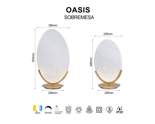 9652 Настольная лампа OASIS MANTRA