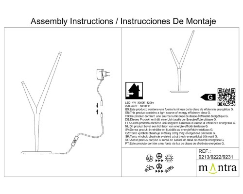9231 Настольная лампа ARRECIFE MANTRA