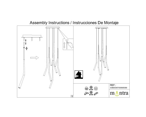 9369+9240 (8L) Подвесная люстра BOOMERANG MANTRA