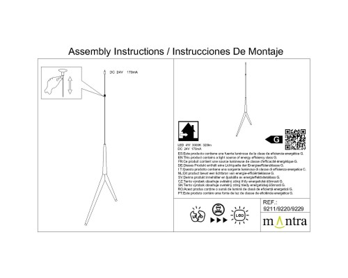 9368+9229 (8L) Подвесная люстра ARRECIFE MANTRA