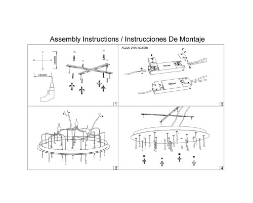 9377+9240 (24L) Подвесная люстра BOOMERANG MANTRA