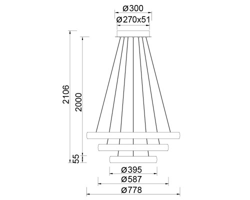 9428 Люстра подвесная FLATS MANTRA
