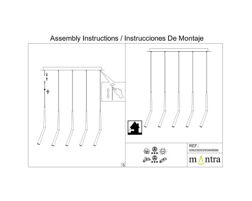 9384+9229 (5L) Подвесная люстра ARRECIFE MANTRA