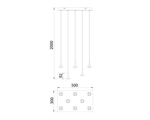 8934 Люстра подвесная БЕЗ плафонов (8) ANDROMEDA MANTRA