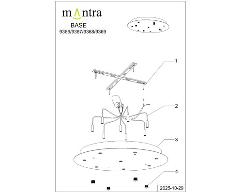 9369+9240 (8L) Подвесная люстра BOOMERANG MANTRA